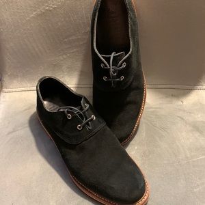 Helm USA Men's Black Suede Benson Oxford Shoes 9.5 EUC
